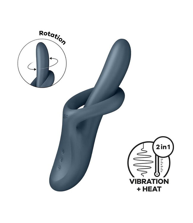 Rimba Satisfyer - Heat Flex 4 - Verwarmende Rabbit Vibrator - Grijs
