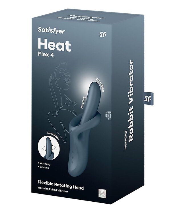 Rimba Satisfyer - Heat Flex 4 - Verwarmende Rabbit Vibrator - Grijs