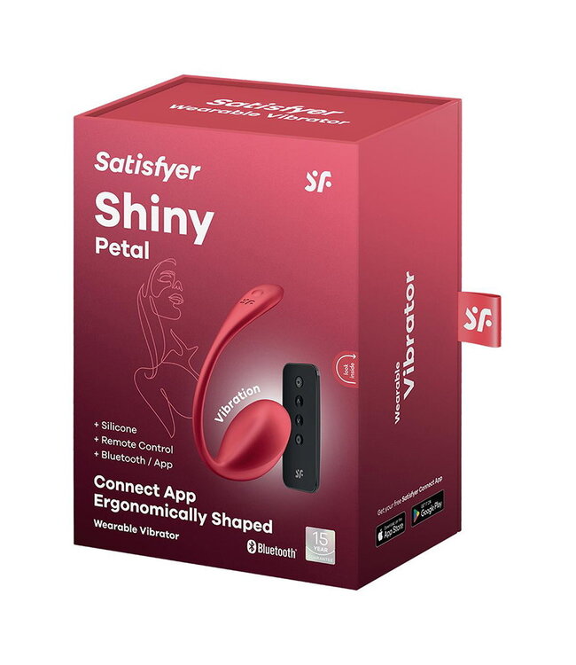 Rimba Satisfyer - Shiny Petal - Draagbare Vibrator (met app controle) - Rood