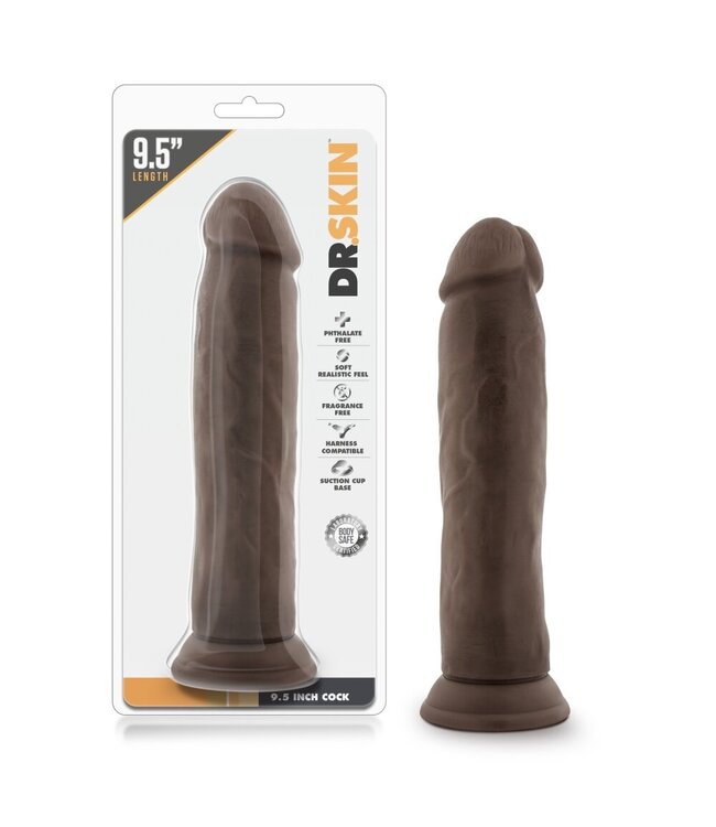 Dr Skin Dr. Skin - Realistische Dildo Met Zuignap 24 cm - Chocolate