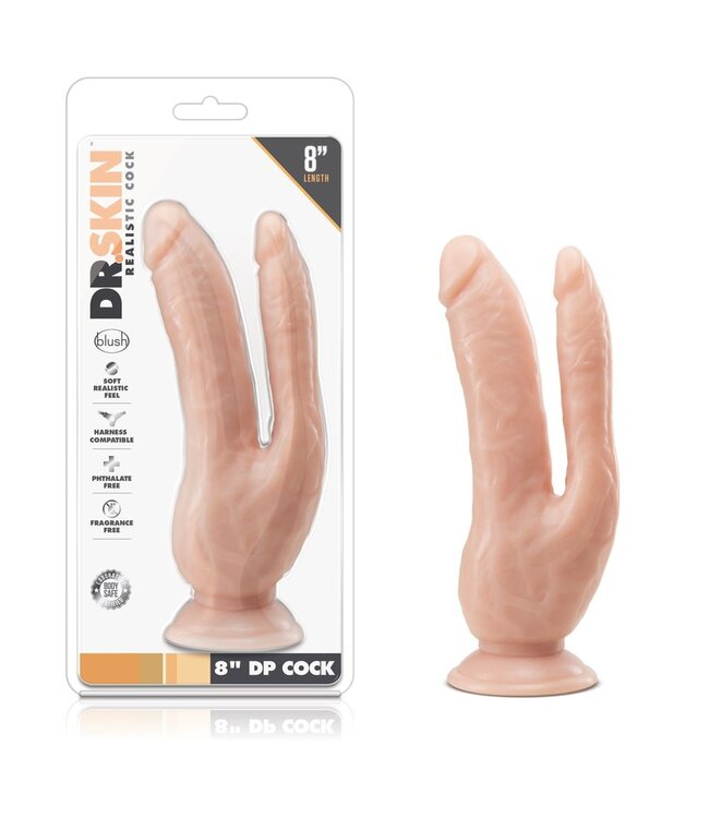 Dr Skin Dr. Skin - Dubbele Dildo 21 cm - Vanilla