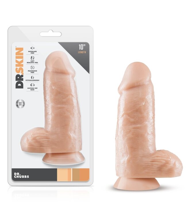 Dr Skin Dr. Skin - Dr. Chubbs Dildo Met Zuignap 25 cm - Vanilla