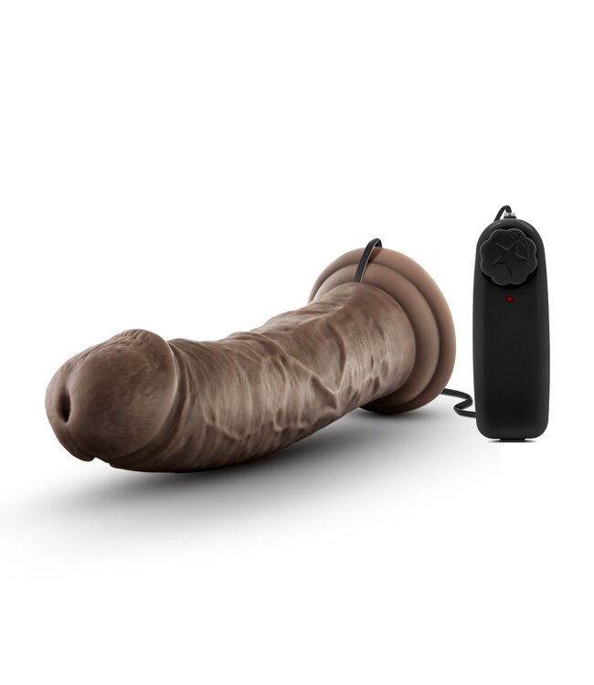 Dr Skin Dr. Skin - Dr. Joe Vibrator Met Zuignap 20 cm - Chocolate