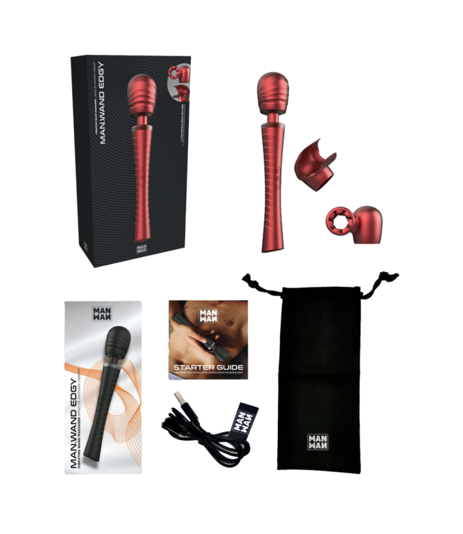 Rimba MANWAN - Man.Wand Edgy - Wandvibrator - Red Velvet