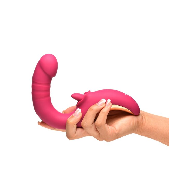 XR Brands XR Brands - Tease & Please Likkende & Stotende Vibrator - Roze