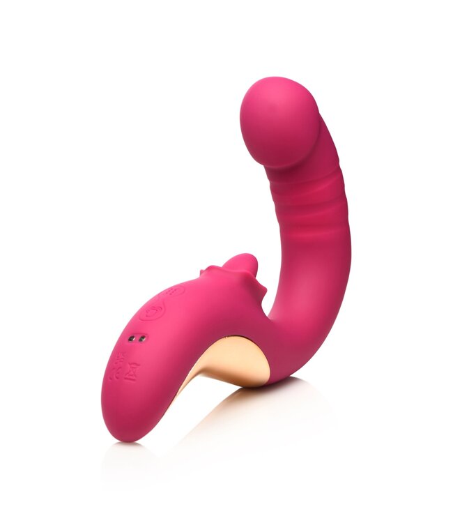 XR Brands XR Brands - Tease & Please Likkende & Stotende Vibrator - Roze