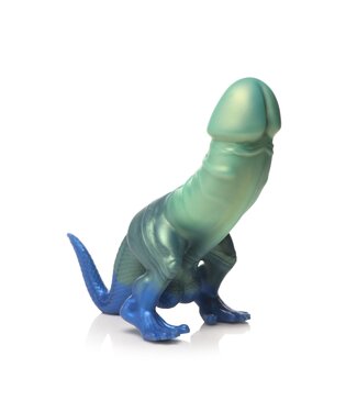 XR Brands XR Brands - Jurassic Cock Dinosaurus Dildo - Groen & Blauw