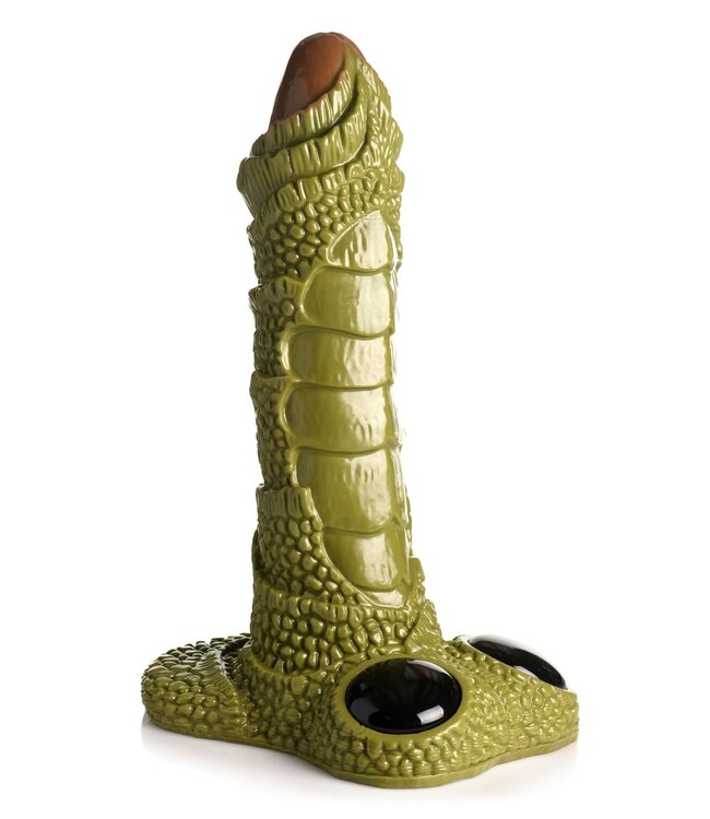 XR Brands XR Brands - Reusachtig Geschubd Moerasmonster Dildo - Groen
