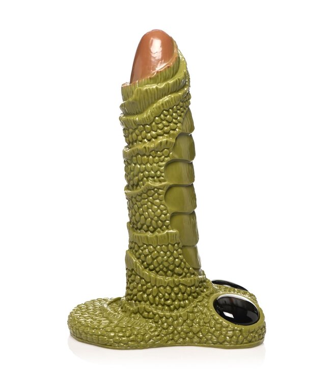 XR Brands XR Brands - Reusachtig Geschubd Moerasmonster Dildo - Groen