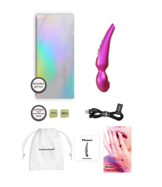 Rimba Love to Love - Pleaser - Wandvibrator - Iridescent Berry