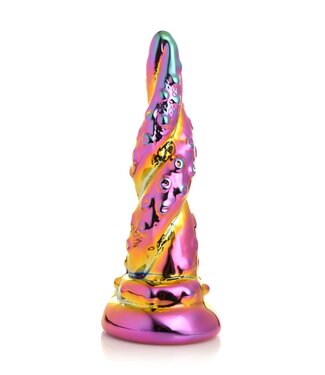 XR Brands Creature Cocks - Betoverende Regenboog Glazen Dildo - Geel & Roze