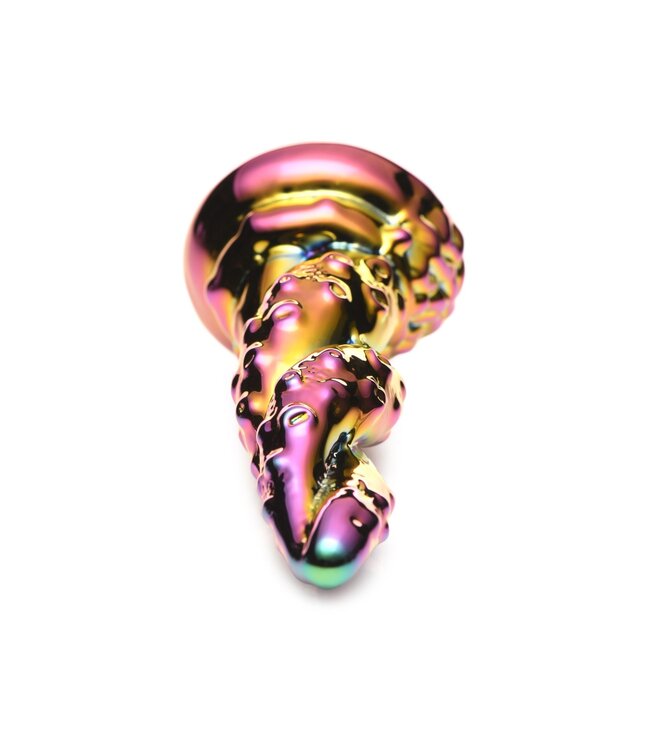 XR Brands Creature Cocks - Betoverende Regenboog Glazen Dildo - Geel & Roze