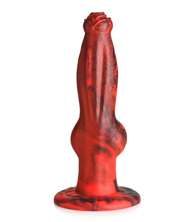 XR Brands XR Brands - Hel-Wolf Stuwende & Vibrerende Dildo met Afstandsbediening - Ro