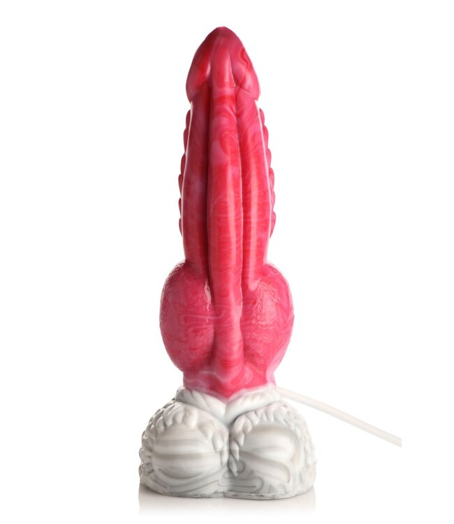 XR Brands XR Brands - Resurrector Phoenix Spuitende Siliconen Dildo - Rood/Wit