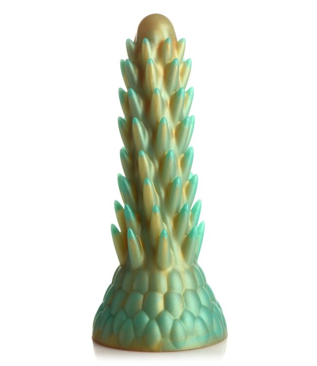 XR Brands Stegosaurus Spiky Reptiel Dildo - Groen