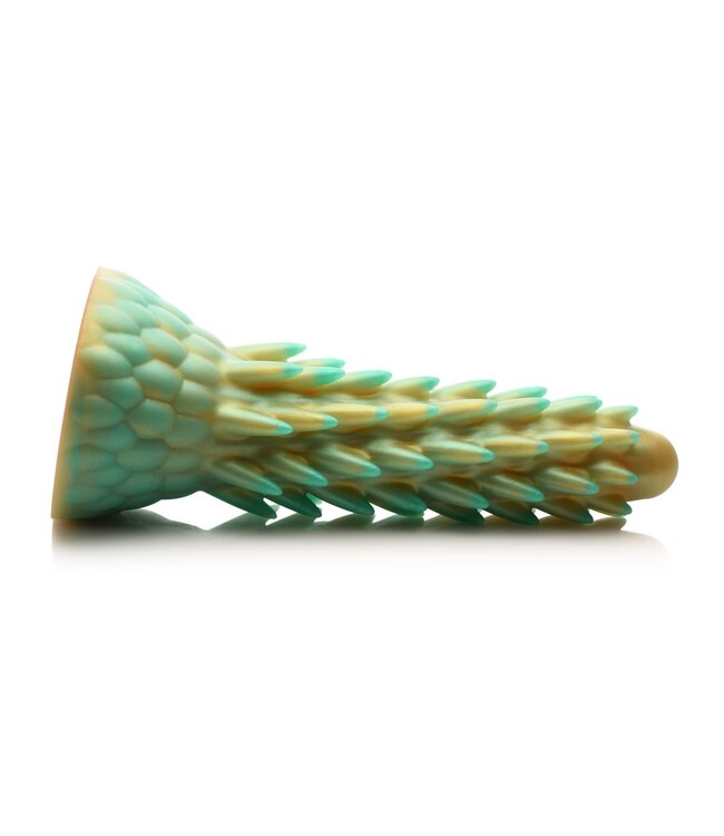 XR Brands Stegosaurus Spiky Reptiel Dildo - Groen
