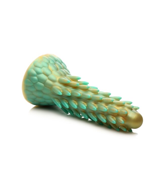 XR Brands Stegosaurus Spiky Reptiel Dildo - Groen