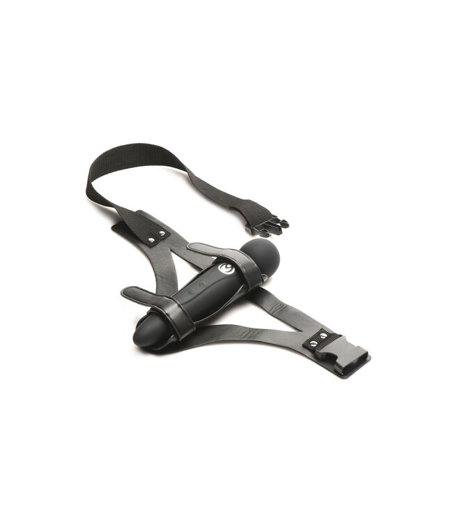 XR Brands XR Brands - Thunder Strap Wand Dij Harnas - Zwart