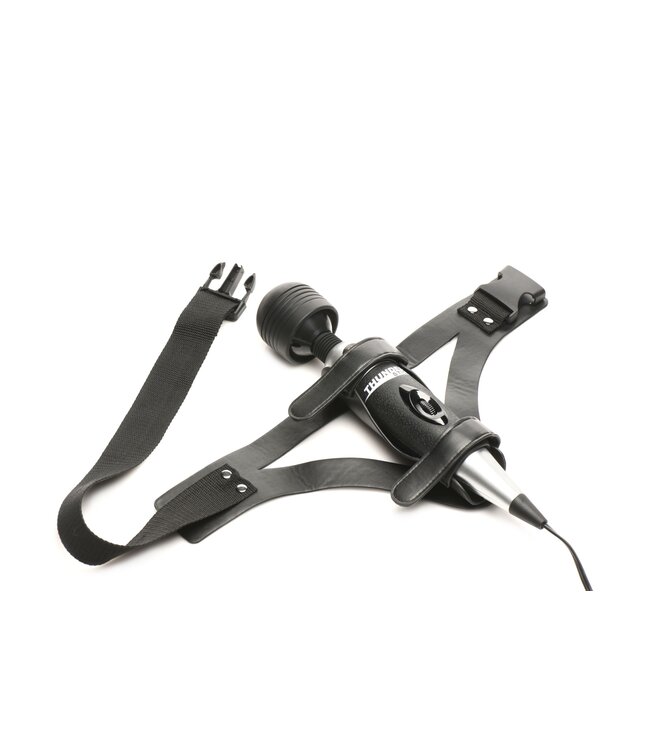 XR Brands XR Brands - Thunder Strap Wand Dij Harnas - Zwart