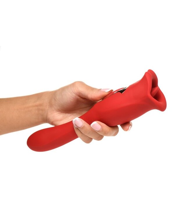 XR Brands Lickgasm Dubbelzijdige Kus Vibrator - Rood