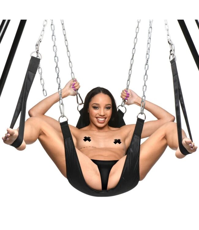 XR Brands Nylon Sling - Zwart