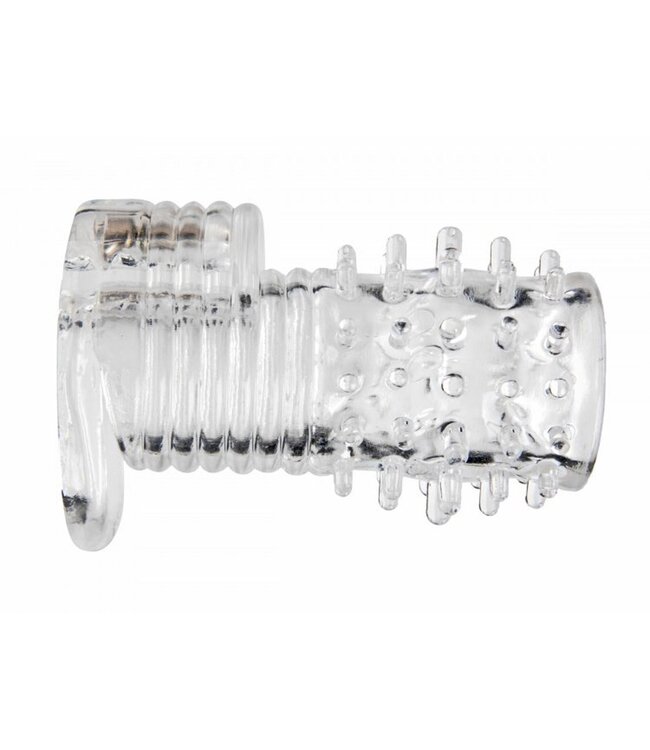 XR Brands Size Matters - Clear Sensations Vibrerende Penis Sleeve - Transparant