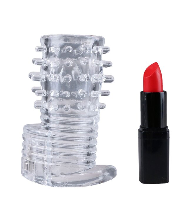 XR Brands Size Matters - Clear Sensations Vibrerende Penis Sleeve - Transparant