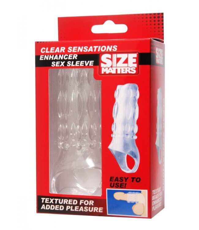 XR Brands Size Matters - Clear Sensations penis sleeve