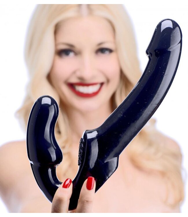 XR Brands Strapless Voorbind Dildo - Zwart