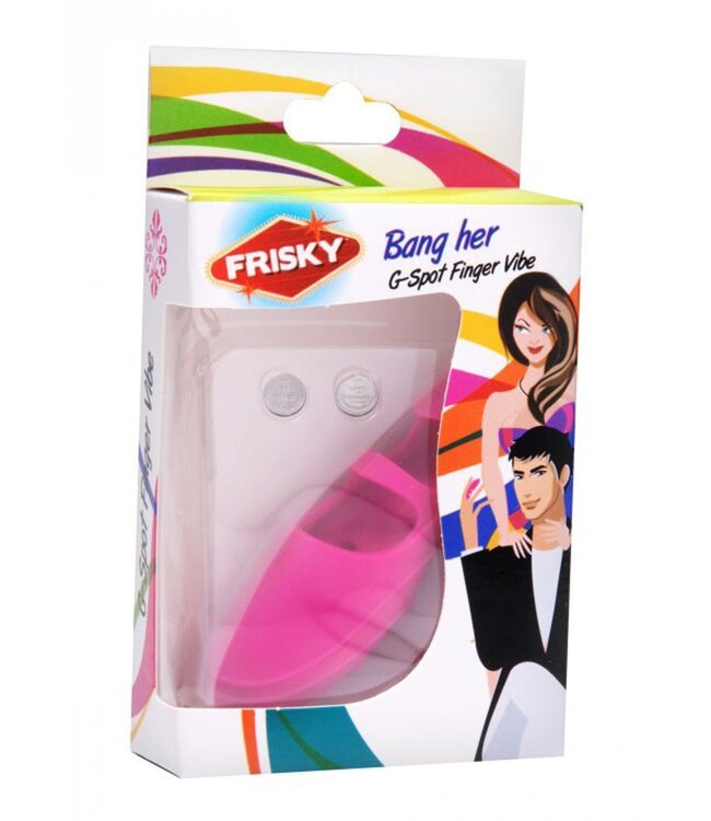 XR Brands Siliconen G-Spot Vinger Vibrator - Roze