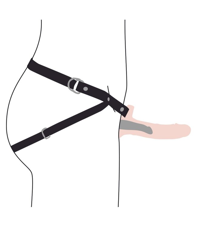 XR Brands Realistische Vibrerende Siliconen Penis Sleeve - Beige