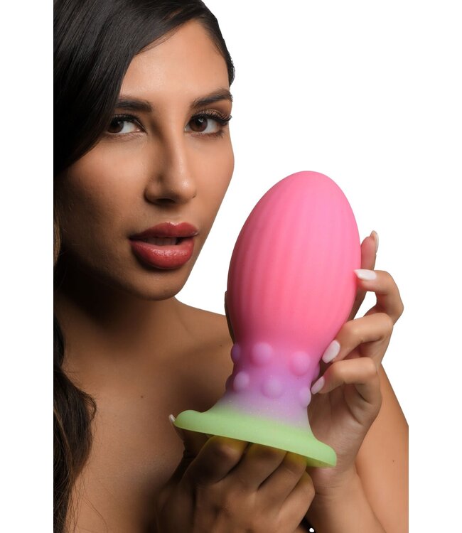 XR Brands Glow-In-The-Dark Siliconen Xeno Ei - XL