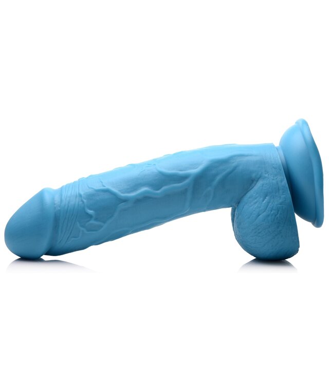 XR Brands Poppin Dildo 20 cm - Blauw