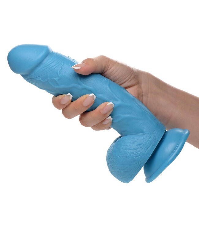 XR Brands Poppin Dildo 20 cm - Blauw