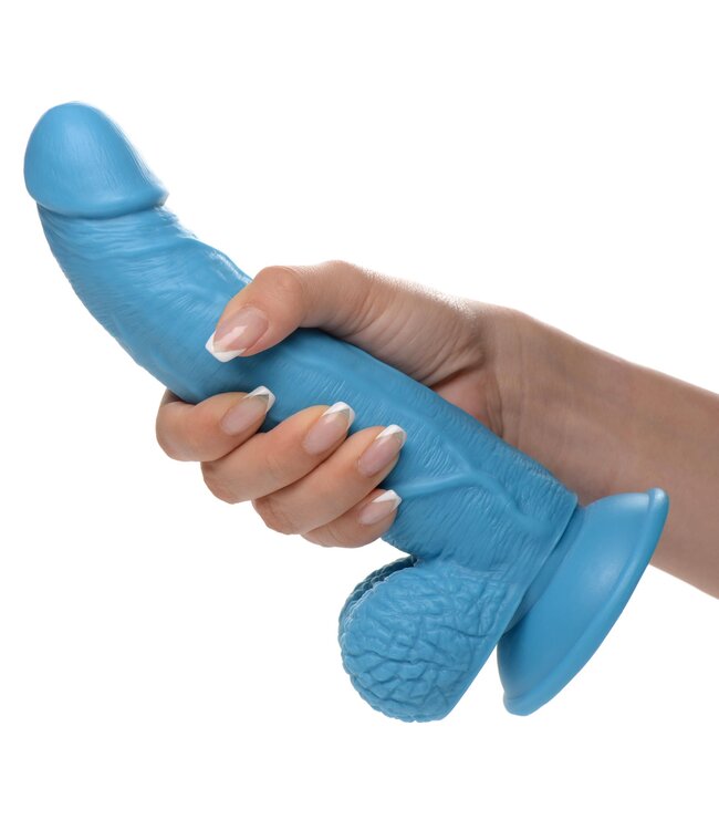XR Brands Poppin Dildo 19 cm - Blauw