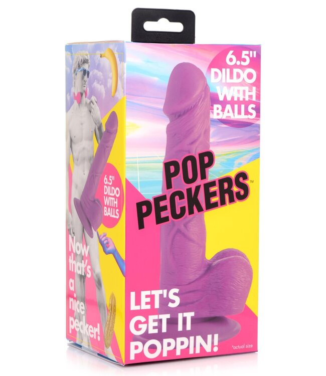XR Brands Poppin Dildo 16,5 cm - Paars