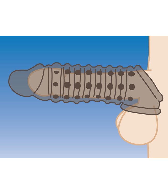 XR Brands Size Matters - Penis Verlengende Sleeve - Smoke