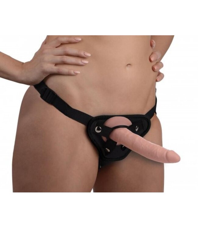 XR Brands Realistische Dildo Met Harnas - 19.5 cm.