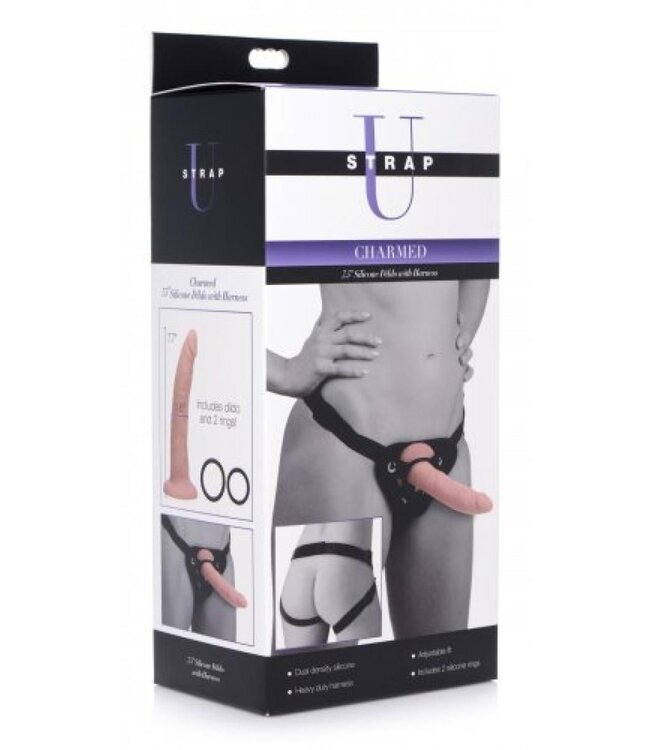 XR Brands Realistische Dildo Met Harnas - 19.5 cm.