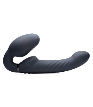 XR Brands Swirl Vibrerende Strapless Strap-On - Black