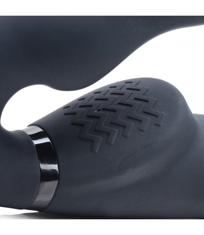 XR Brands Swirl Vibrerende Strapless Strap-On - Black