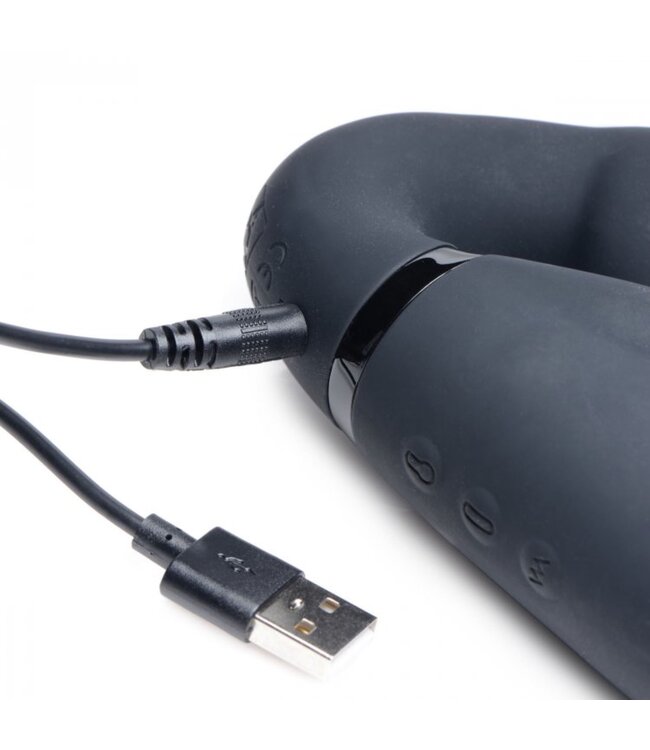 XR Brands Swirl Vibrerende Strapless Strap-On - Black