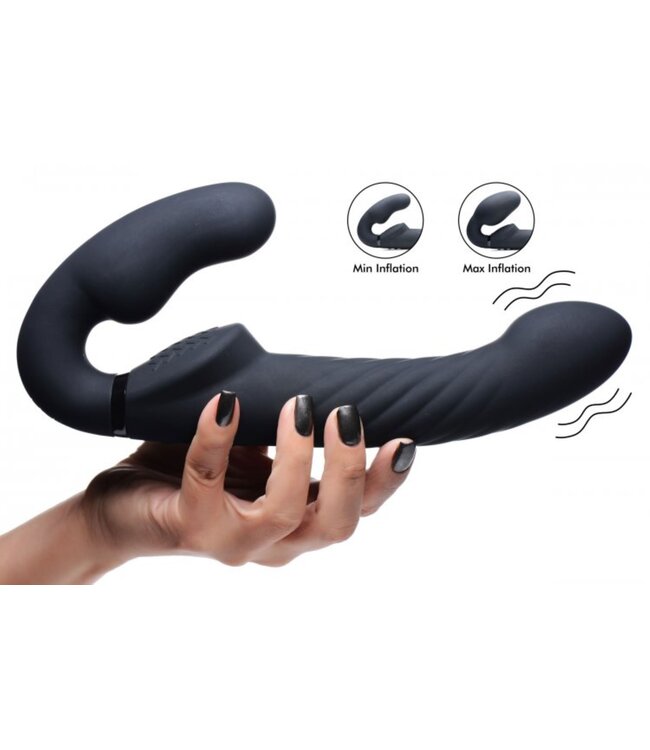 XR Brands Swirl Vibrerende Strapless Strap-On - Black
