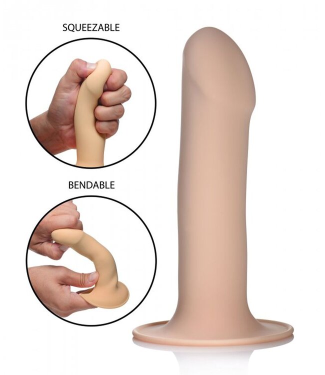 XR Brands Squeeze-It Phallic Dildo - 15.2 cm