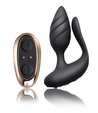 Rimba Rocks-Off - Cocktail - Koppel Vibrator met Afstandsbediening - Zwart