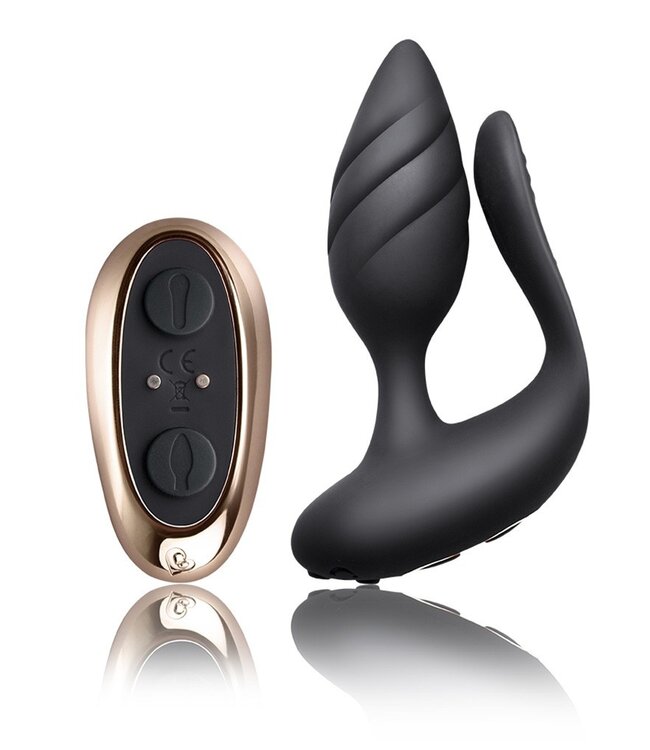 Rimba Rocks-Off - Cocktail - Koppel Vibrator met Afstandsbediening - Zwart