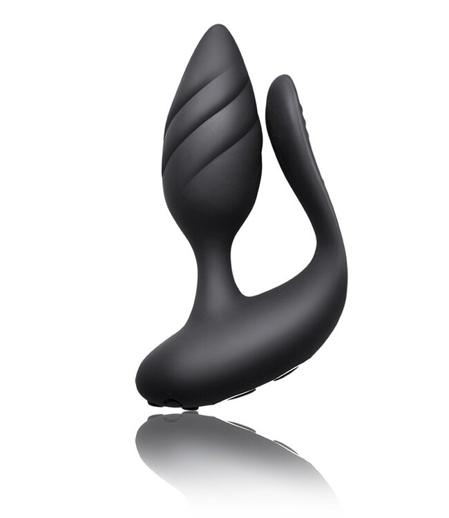 Rimba Rocks-Off - Cocktail - Koppel Vibrator met Afstandsbediening - Zwart