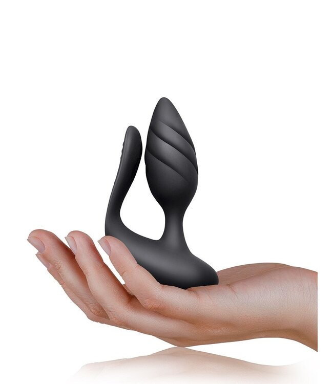 Rimba Rocks-Off - Cocktail - Koppel Vibrator met Afstandsbediening - Zwart