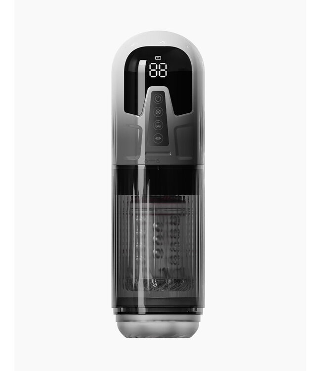 Rimba Rimba Toys – Orgastobator 08 Masturbator voor Mannen – Zwart & Transparant