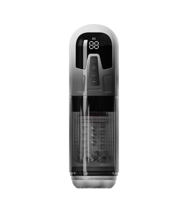 Rimba Rimba Toys – Orgastobator 08 Masturbator voor Mannen – Zwart & Transparant